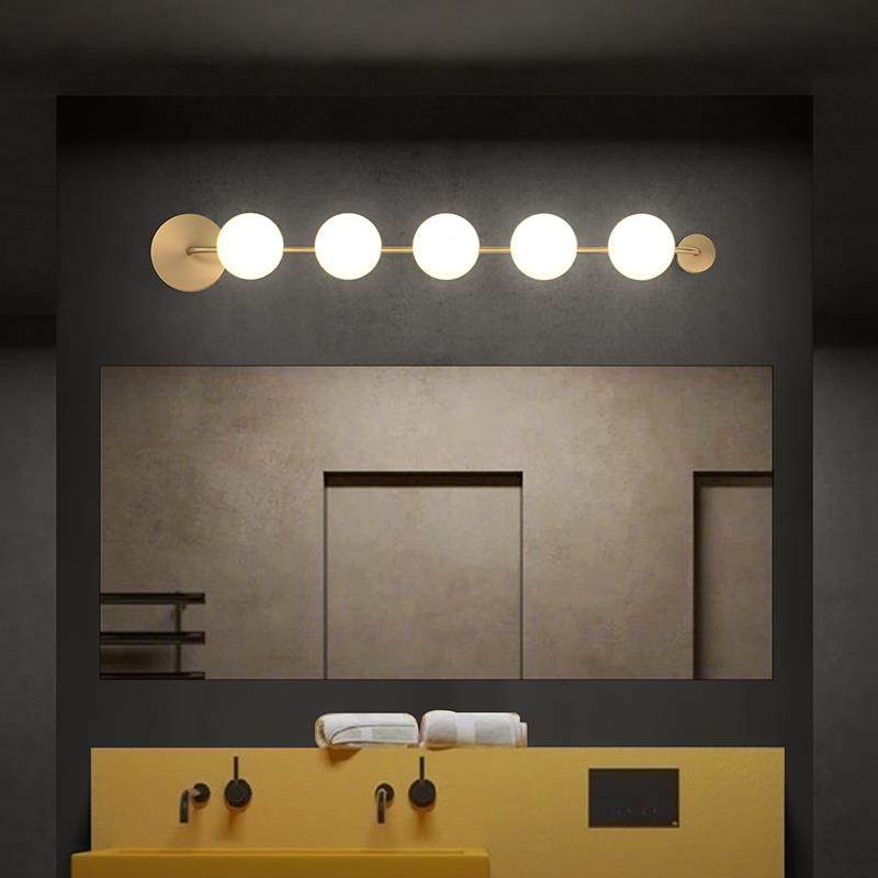 全铜led镜前灯卫生间北欧灯具浴室柜梳妆台灯现代简约化妆台灯