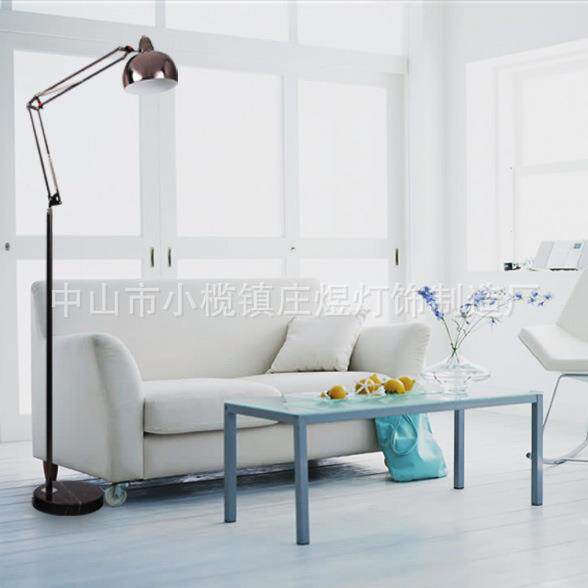 道远台灯金属落地灯办公学习卧室沙发钢琴灯螺口灯头可换灯泡电镀