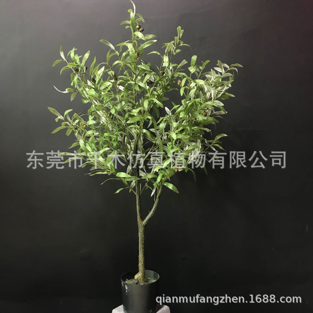 仿真橄榄树绿植盆景大型植物假盆栽树北欧落地室内装饰摆件