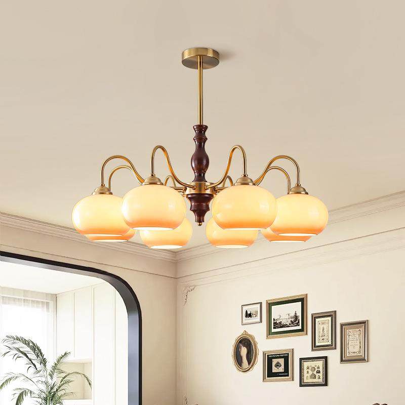 美式复古客厅吊灯餐厅书房卧室个性创意中古风柿子玻璃胡桃木吊灯,畜牧/养殖物资,畜牧/养殖器械,淘宝优惠券,粉丝福利购,淘宝优惠卷