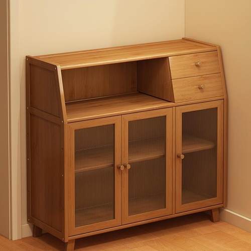 餐边柜现代简约家用多功能落地北欧客厅厨房置物架靠墙一体储物r&