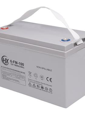 太阳能蓄电池12v100ah免维护房车路灯深循环电池铅酸大容量蓄电池