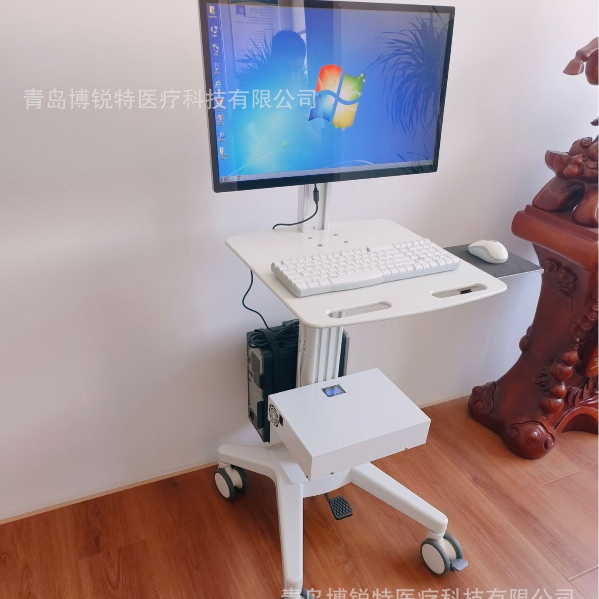 移动查房车/工作站/电脑台车220V