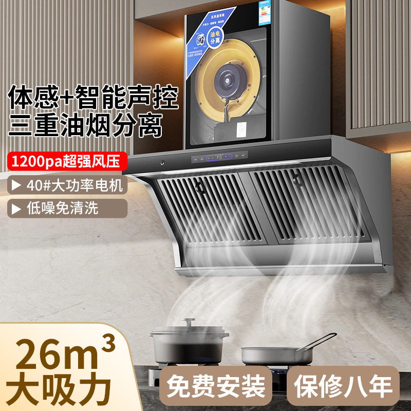 家用大吸力自动清洗油电分离油烟