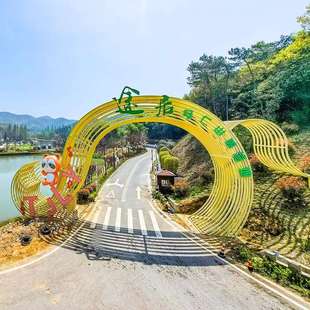 大型不锈钢门头雕塑户外景观金属钢结构拱门艺术造型景区广场摆件