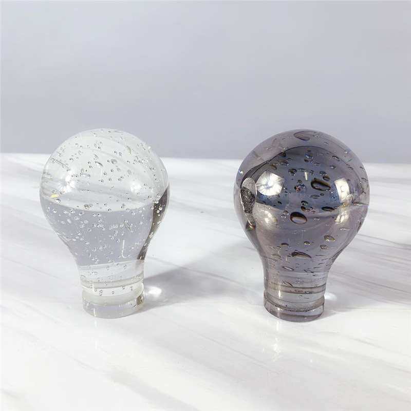 现代水晶玻璃气泡灯泡样板房客厅茶几摆件售楼处软装饰品桌面摆设