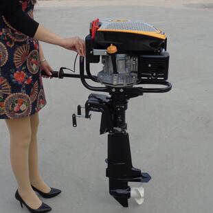 汽油船挂机小型养殖渔船用船挂浆7.5至9马力倒退档挂桨机