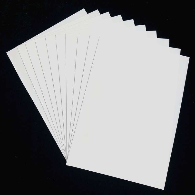 A4水性亚光防水化纤油画布白底不干胶自粘油画布桌面打印机A3窗贴