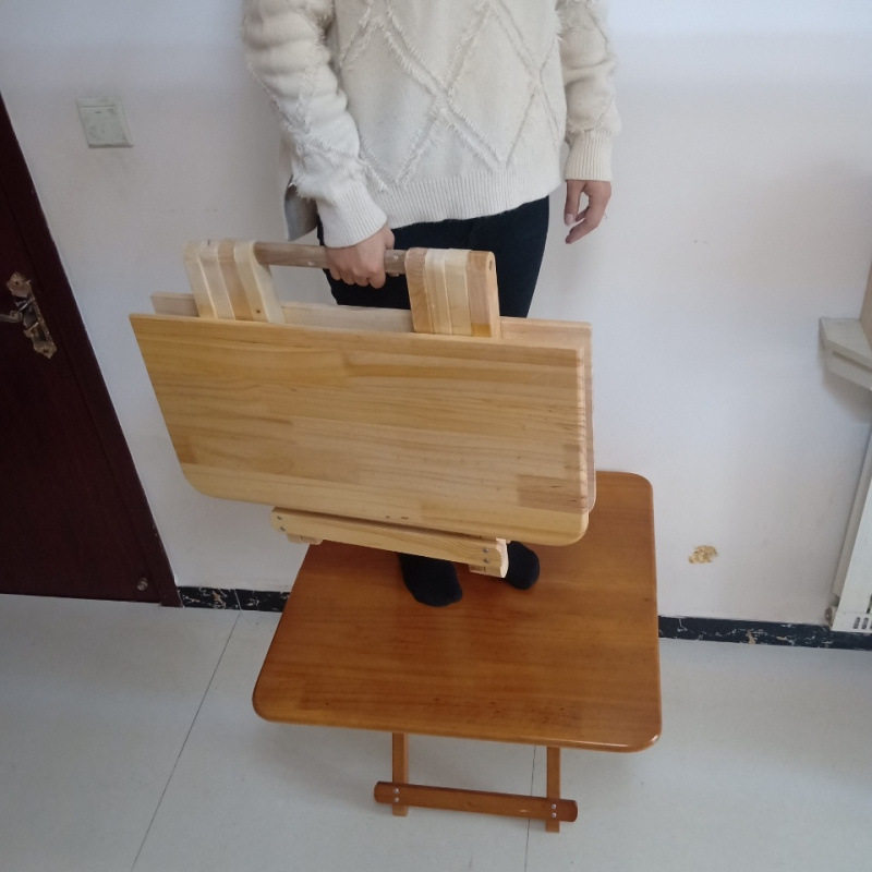 户外便携实木折叠方圆餐桌