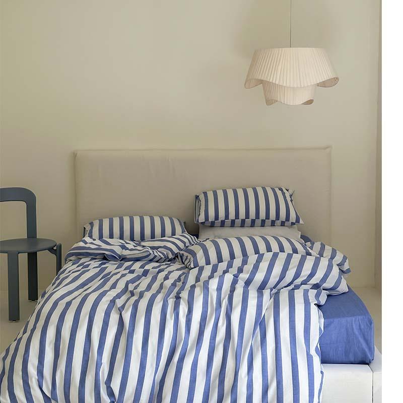 纯棉单品黑条纹被套150x200cm被罩学生宿舍200x230全棉单件被芯套