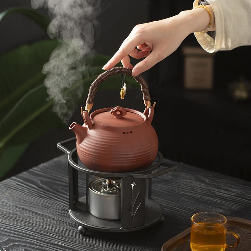 养生红煮壶茶壶酒精煮茶炉具提梁壶中式复古户泥外烧水茶套装烧水