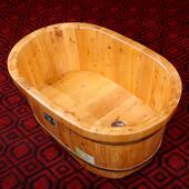 香柏木儿澡童泡木M 23桶小孩洗桶婴幼儿药浴缸宝宝澡实木木桶大盆