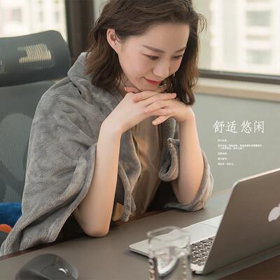 小毛毯冬季加厚绒珊瑚单毯子午睡办公室人午YY0812-2休被子毯盖绒