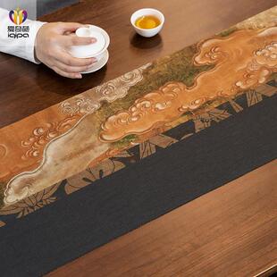 爱奇葩 原创归云禅意垫CXDC0136茶席水中式桌旗高茶端茶桌茶旗茶