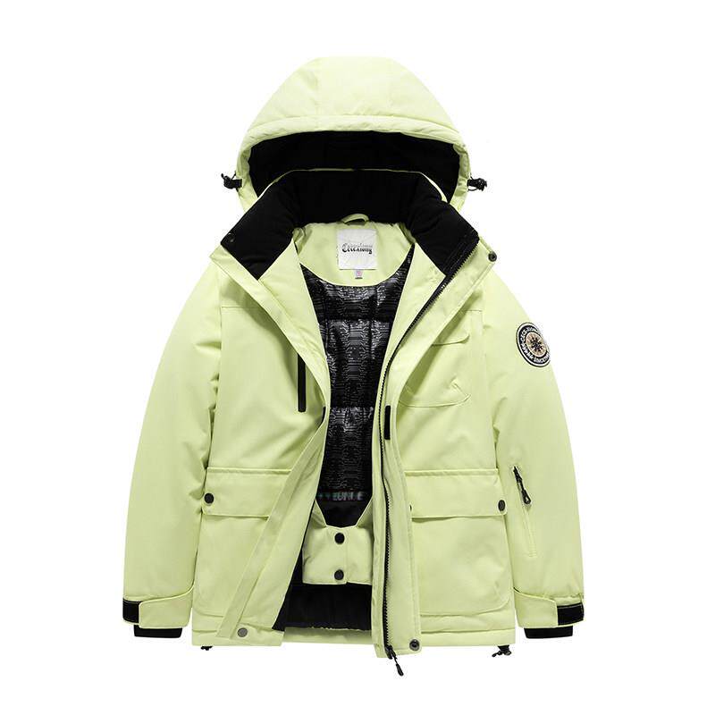 儿童男雪服女童季加冬厚防水棉服东北滑哈尔滨旅游单双板滑雪6156