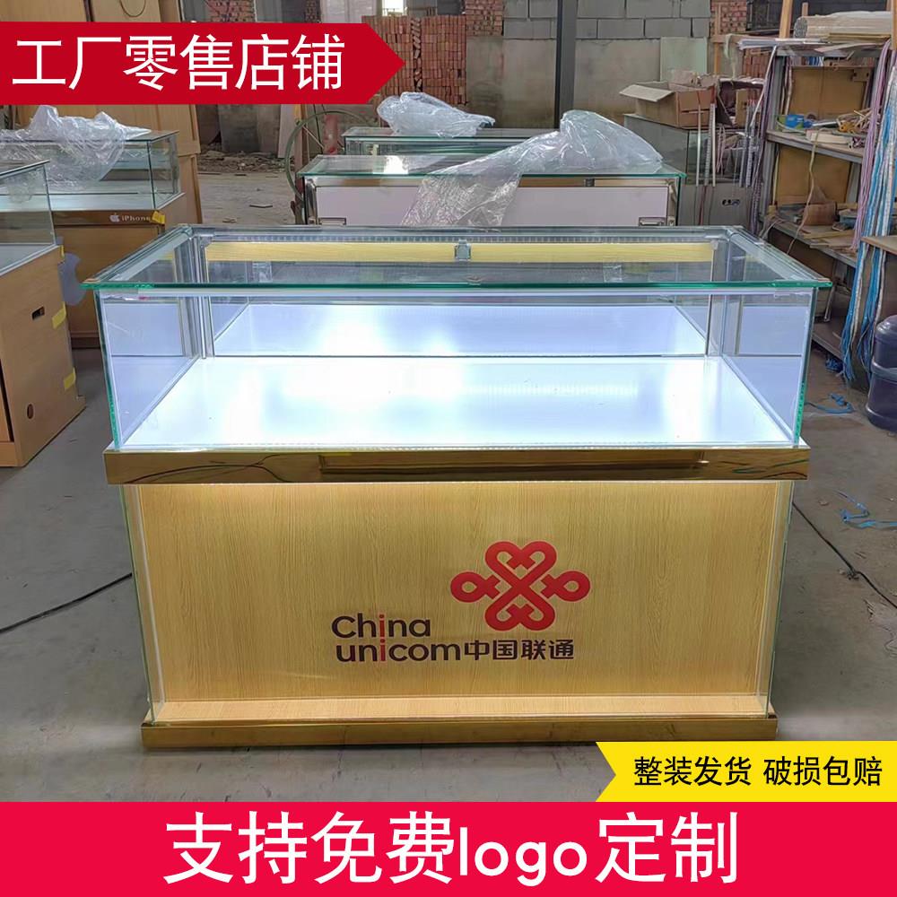 新款木纹定5玻制器电信G珠宝柜白璃展示柜精品首饰玉移动手GEH机