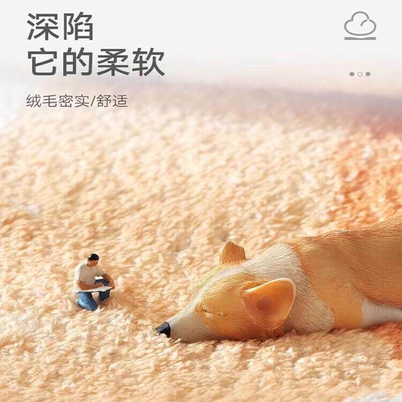 圆地形卡通毯儿童加厚耐脏地垫HH79888卧室床边房毯防滑可机洗地