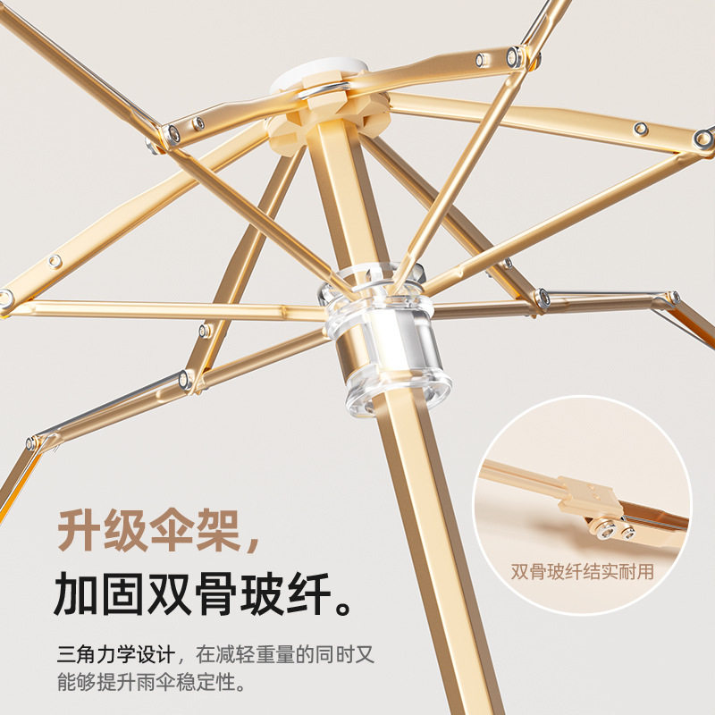 五折伞防晒防紫外线扁太阳伞晴雨两用女加厚遮阳雨伞扁伞