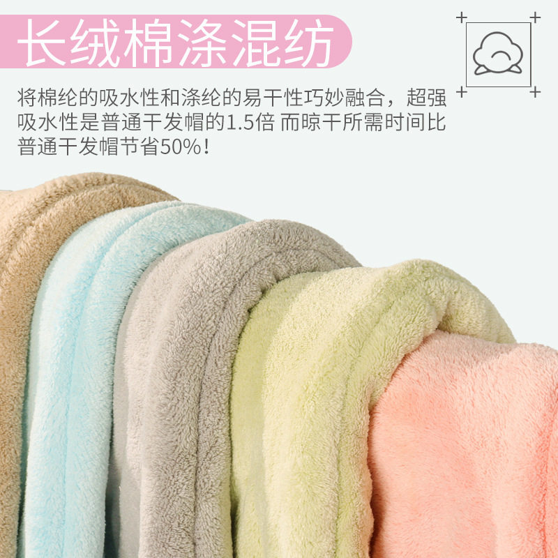 2022亲子韩版潮流干发帽兔耳朵猫耳朵潮流洗头速干吸水帽子