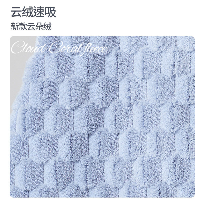 云朵绒洗头浴帽珊瑚绒双层干发帽女加厚吸水套头包头巾干发巾