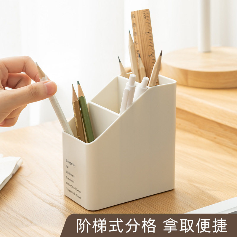 小清新大容量创意简约笔筒学生桌面收纳笔架化妆刷收纳多功能笔桶