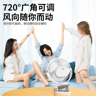 小型usb电风扇学生宿舍长续航婴儿车 桌面风扇办公室桌面2025新款