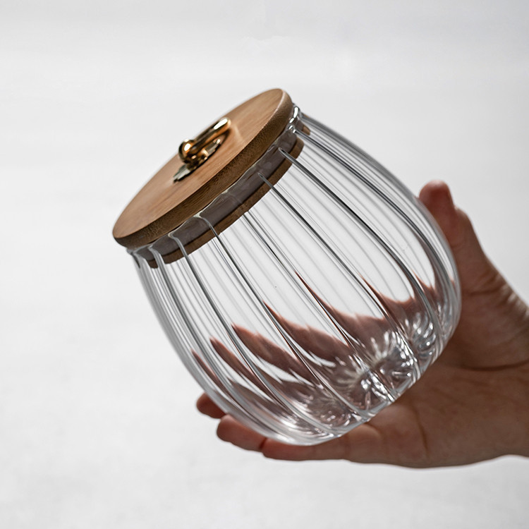 厨房透明竖条纹玻璃五谷