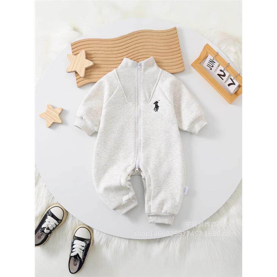 婴儿春装连体衣服秋冬加