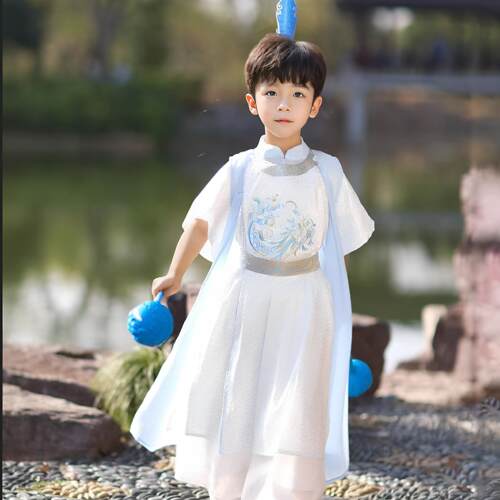 （六一）敖丙cos服哪咤同款男女童演出服儿童中国风套装汉服古装