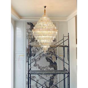 轻奢高端大气别墅水晶大吊灯 2025新款 亿寻时光复式 楼客厅吊灯法式