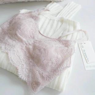 透气薄款 夏季 文胸罩 蕾丝抹胸内搭防走光美背吊带内衣2025新款 法式