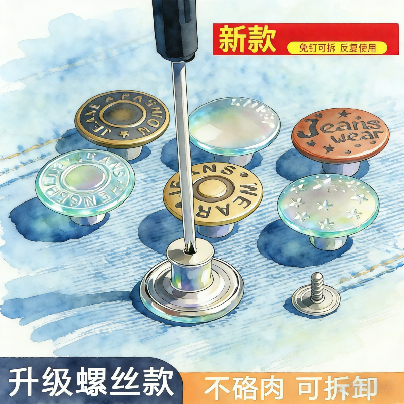 牛仔裤扣钉免钉可拆卸改腰围大小收腰神器纽扣裤子免缝收腰纽扣钉,饰品/流行首饰/时尚饰品新,腰扣,淘宝优惠券,粉丝福利购,淘宝优惠卷