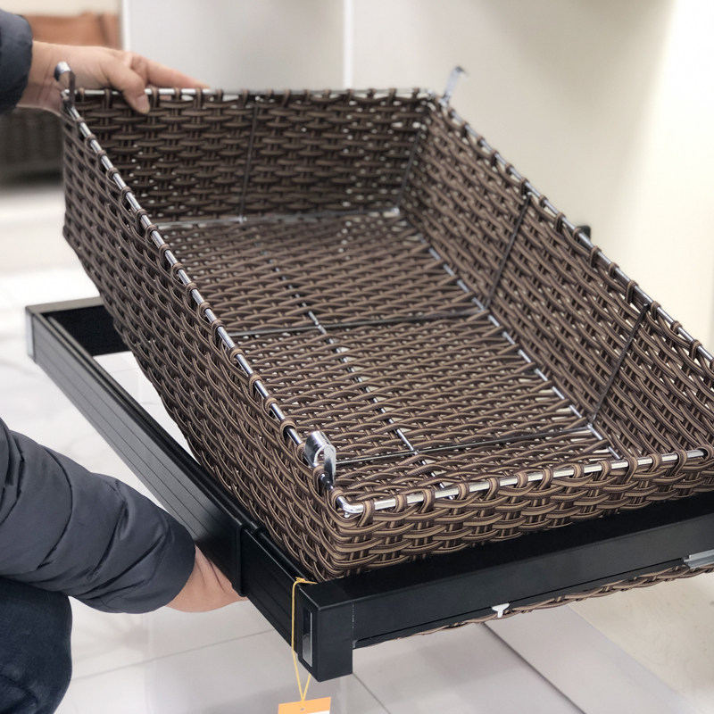 现货速发黑色衣柜裤架推拉式收纳篮橱柜内饰品盒衣帽间储物篮顶侧,基础建材,柜内裤架,淘宝优惠券,粉丝福利购,淘宝优惠卷