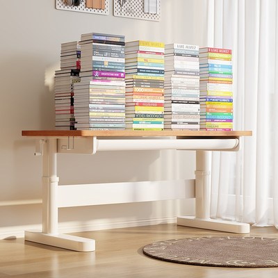 儿童榉木学习桌小学生家用书桌可升降桌子纯实木书桌课桌可升降