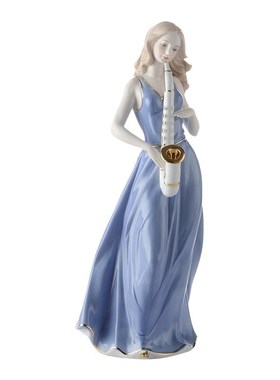 欧式陶瓷音乐西洋女人物艺术品创意客厅酒柜卧室装饰品家居摆件