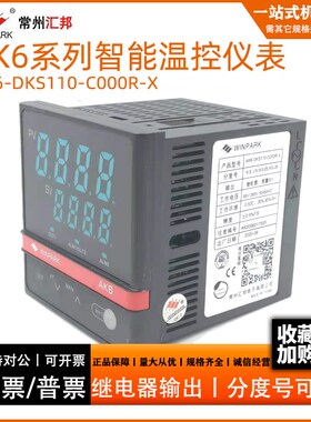 常州汇邦智能温控仪表AK6-DKS110-C000R-X继电器报警K型E型CHB702