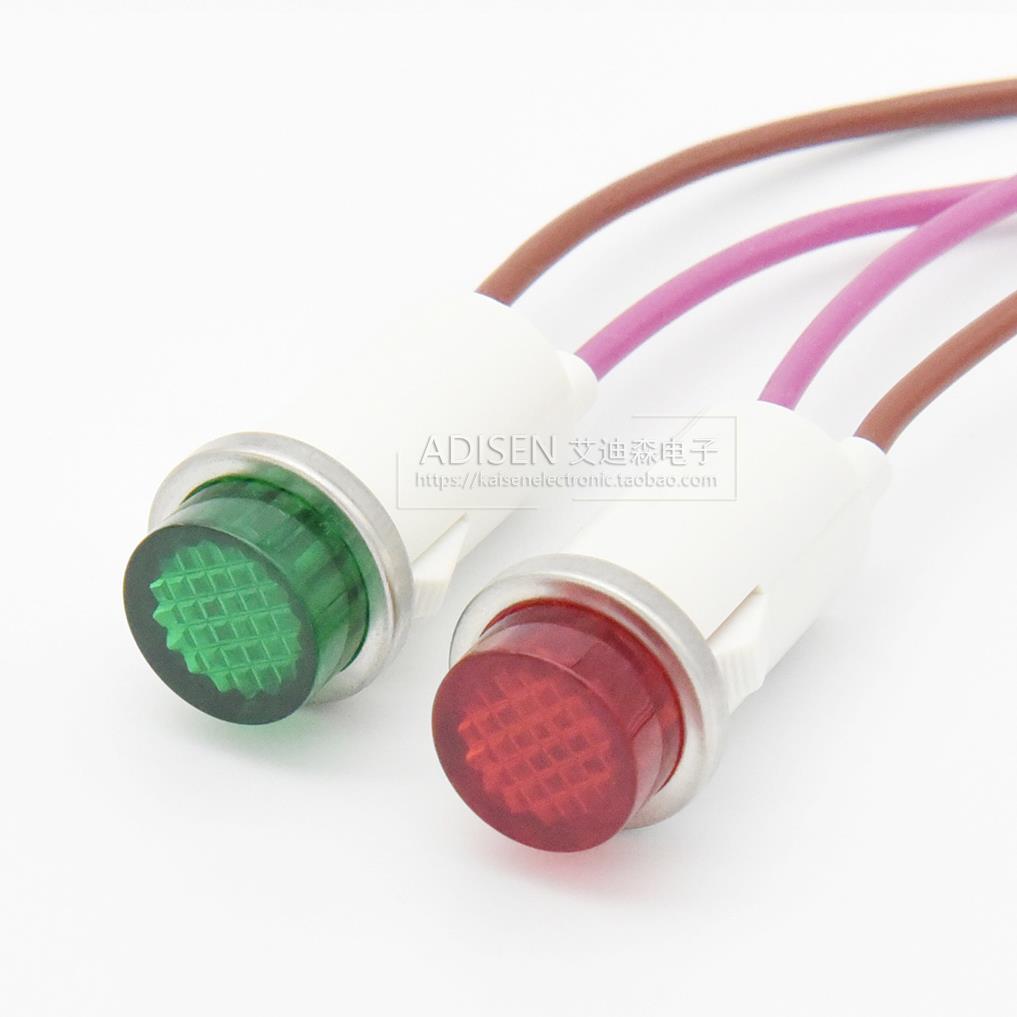 ADS-56H 安装孔12mm外销款高品质带线12V24V凸头CE控制信号指示灯