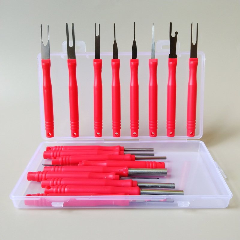 汽车大灯音响导航仪端子退针器线束拆卸改装工具航空插头拔取挑针