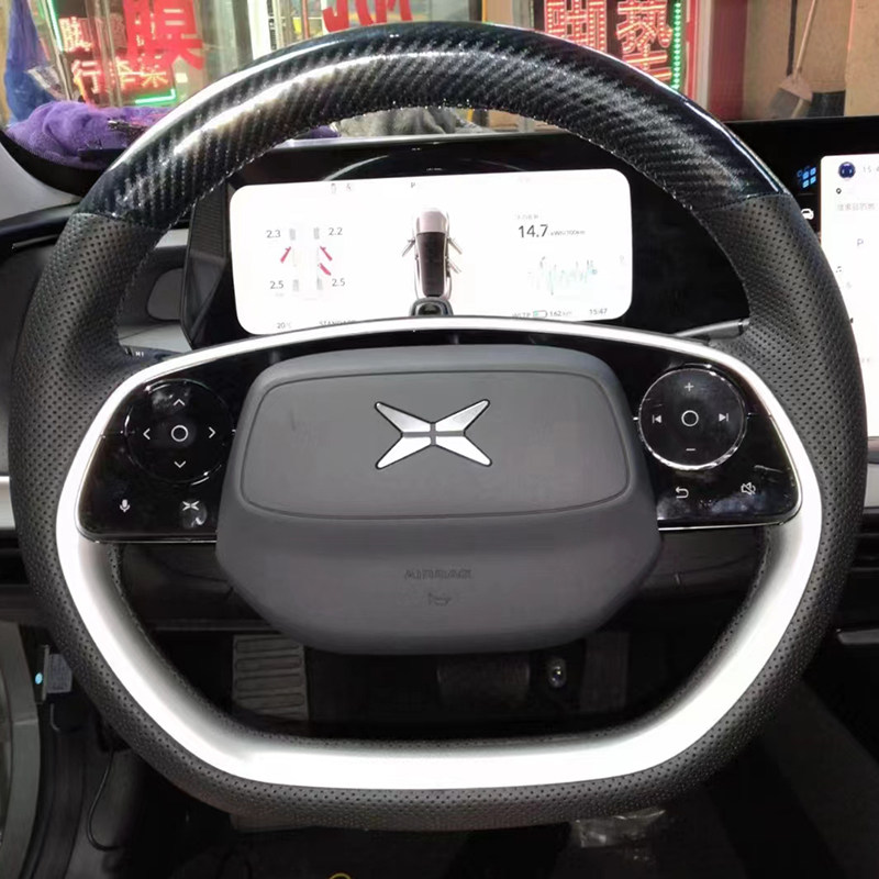 适用20-22款小鹏P7方向盘套真皮小鹏G3/G9/P5把套手缝专用全包款