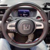 适用于本田四代飞度方向盘套真皮23款 LIFE来福酱把套手缝专用全包