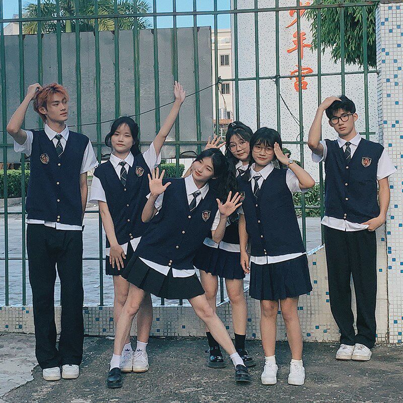 速发学院风班服校k毛衣初中高中学生j业季运动会合唱演出毕服套装