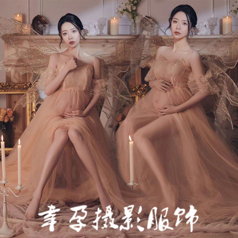 速发影楼孕妇拍照服装照款性感孕妈咪艺精新梦幻术灵孕妇摄影婚纱