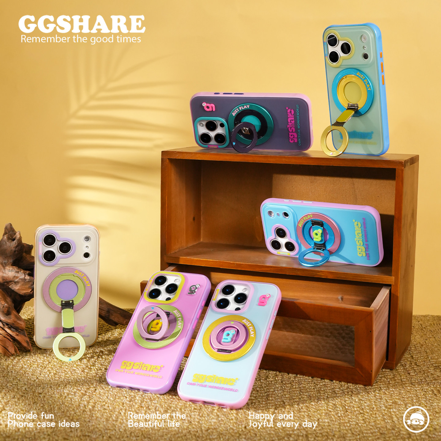 GGSHARE原创设计寄居蟹GG三折叠iPhone17手机壳适用