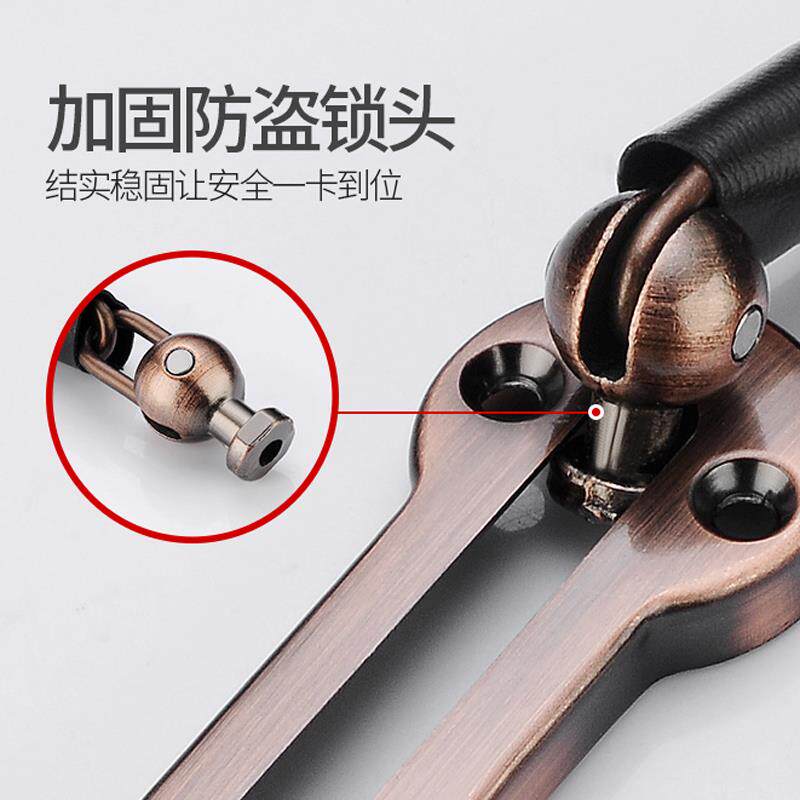 现货不锈钢防盗链门链链酒店宾馆反锁链条X门栓链门插销