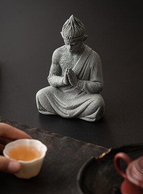 现货新中式孙悟空齐天大圣斗战胜佛创意生肖摆件茶桌鱼缸造景装饰