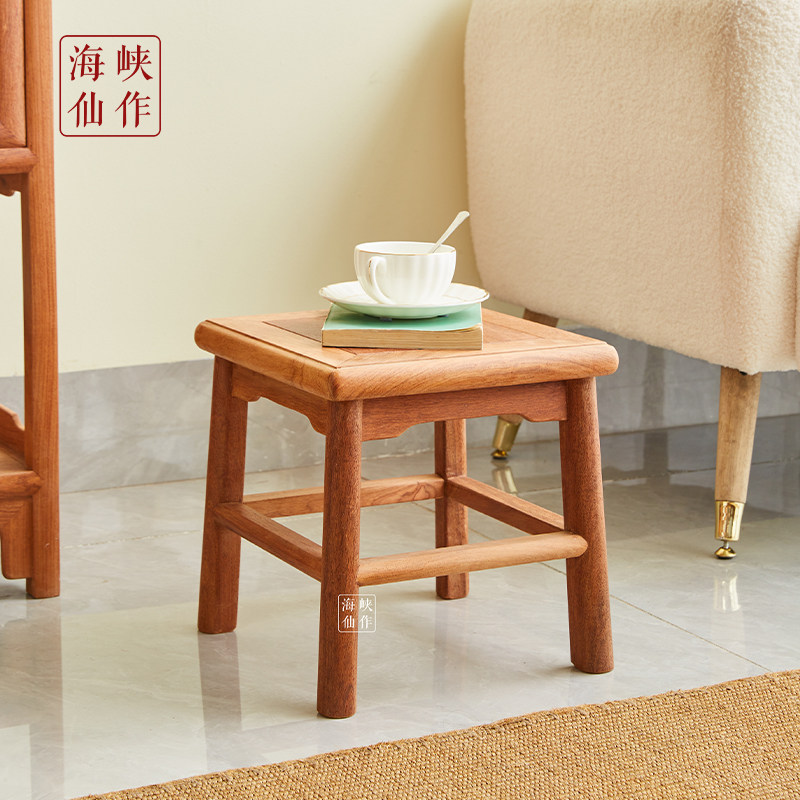 速发仙作红木家具大果紫檀中式木方凳花梨缅四方凳小花小坐凳换鞋,住宅家具,红木椅凳,淘宝优惠券,粉丝福利购,淘宝优惠卷