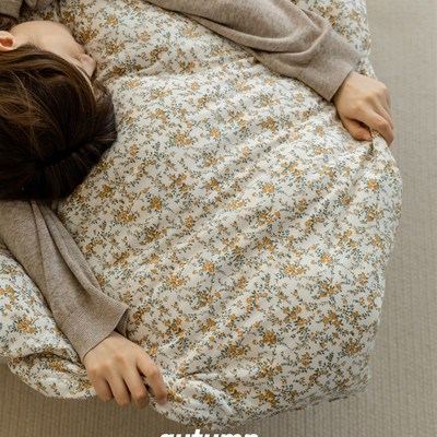 速发柔软针织棉碎花田品风天竺棉床园清新无笠款四件套床敏可裸睡