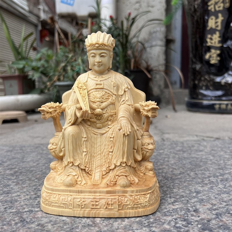 速发华光大马灵官道家神像摆件五显三眼马王爷木雕实木雕刻桧木