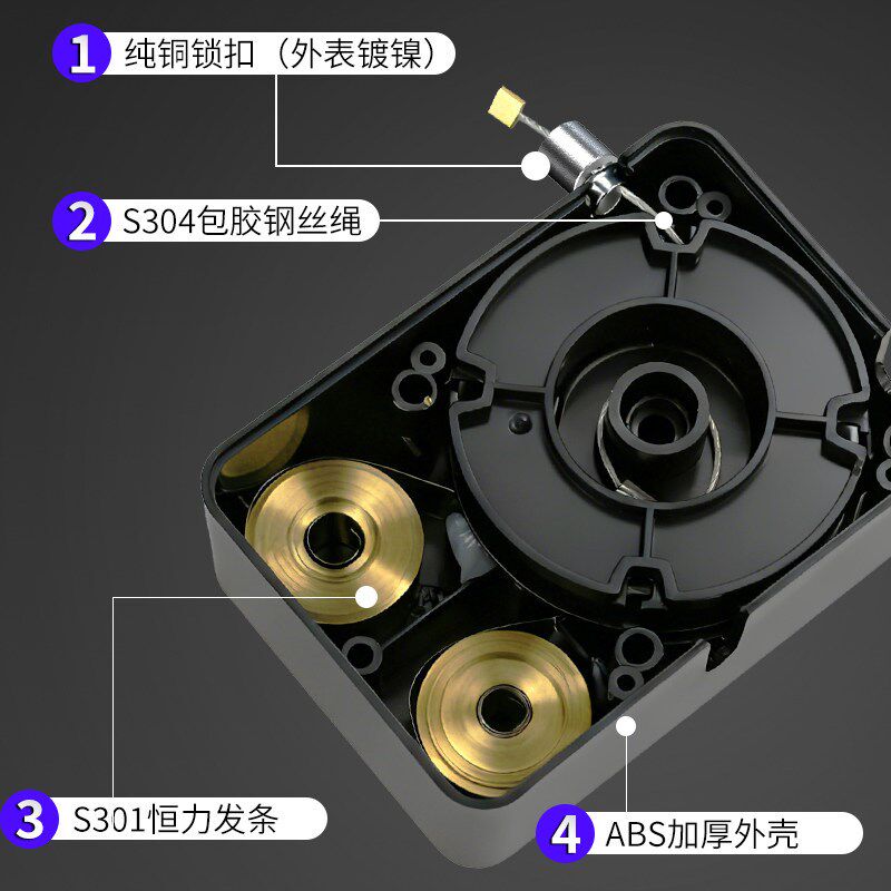 速发PUBOX自动伸缩收线器P022工具悬挂拉绳可停顿艾灸盒升降拉线