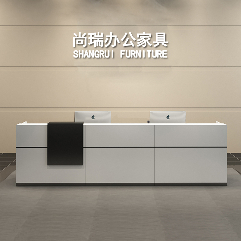 速发简约前台接待台办司迎宾服务台咨询公公桌小吧台桌收银台柜台